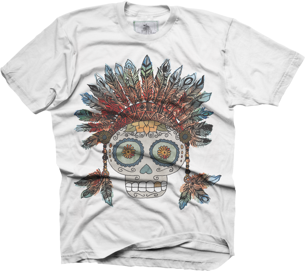 Dia De Los Muertos Skull - Long Live Long Haired Boys (1024x1024), Png Download