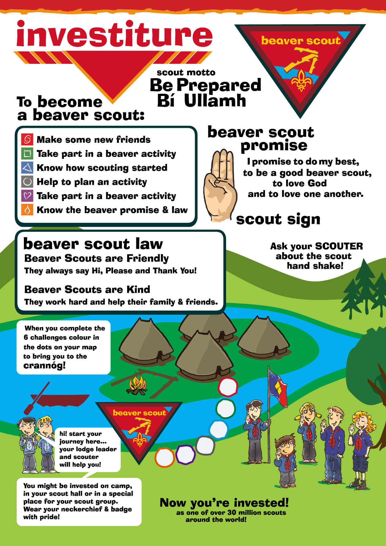 Investiture Is The Formal Event Of Joining The Scouting - Scouting Ireland Beaver Promise (1260x1781), Png Download