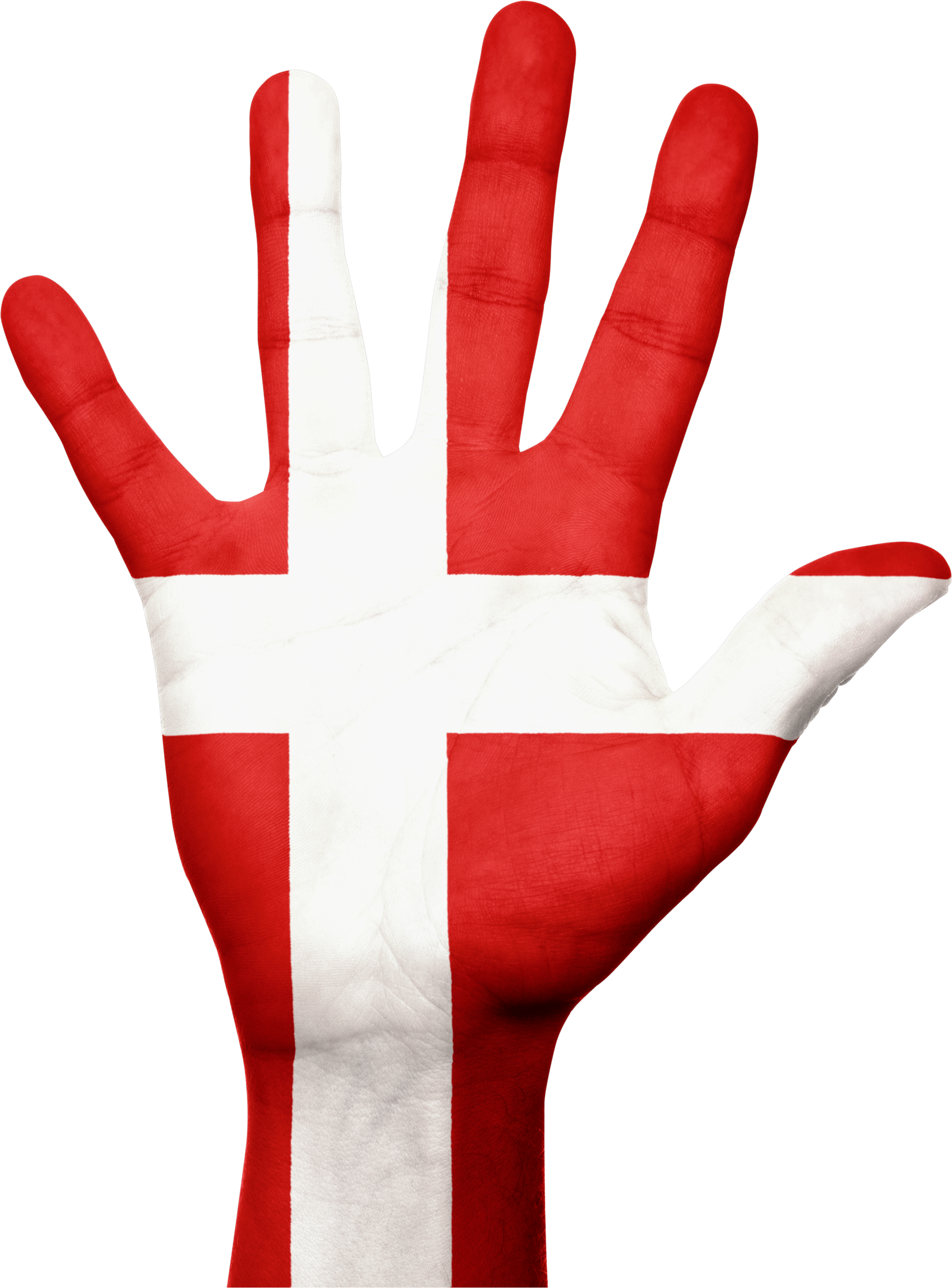 Denmark Flag Hand National Fingers 673482 - Say No Hand (2209x2987), Png Download