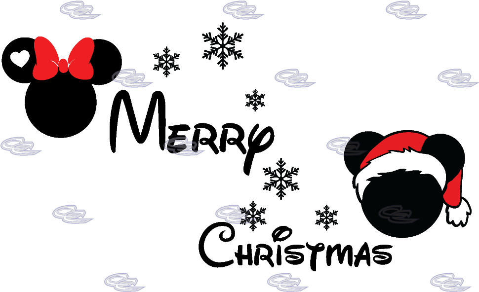 Merry Christmas Disney Matching Shirts Mickey Minnie - Mickey Minnie Merry Christmas (1013x697), Png Download