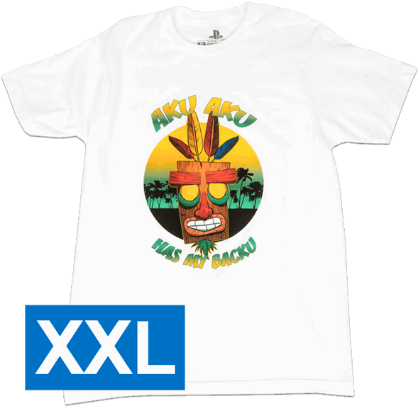 Aku Has My Backu Mens T-shirt - Crash Bandicoot (600x600), Png Download