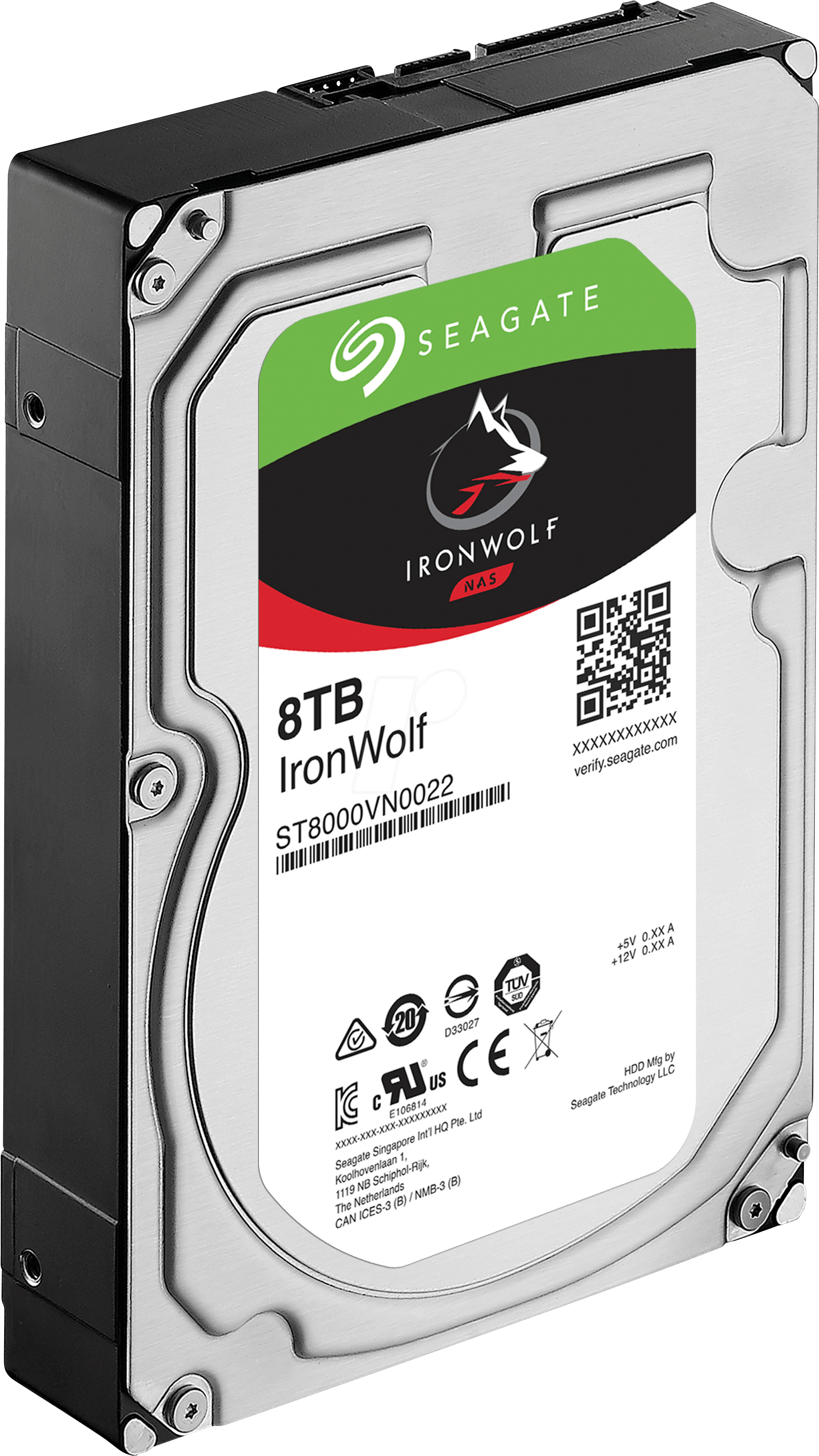 Nas Hard Drive, 8 Tb, Seagate Ironwolf Seagate St8000vn0022 - Seagate Barracuda Pro 3.5 4tb (1625x2840), Png Download