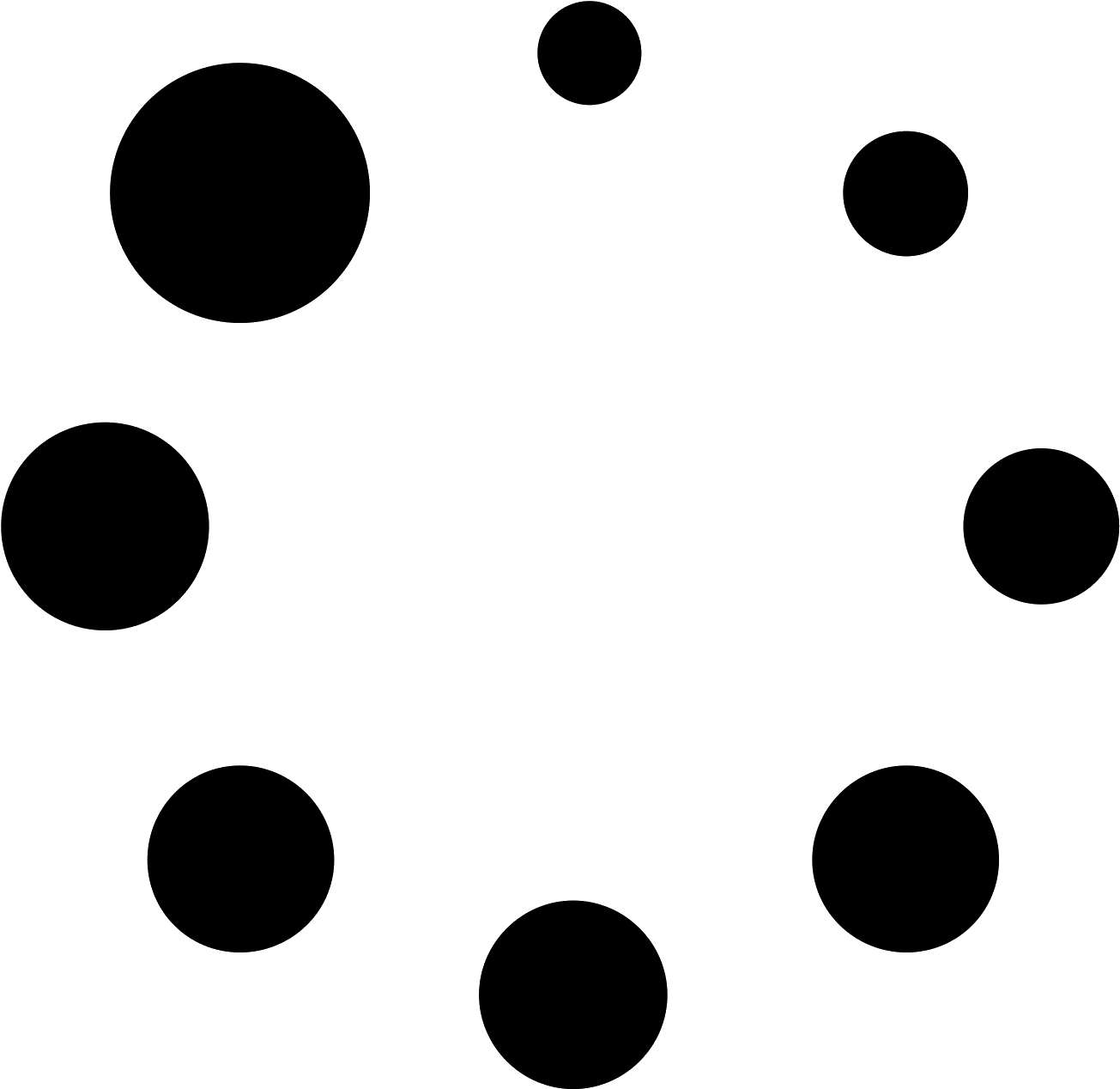 There Are 8 Small Circles Arranged In A Circle - Circle (1600x1600), Png Download