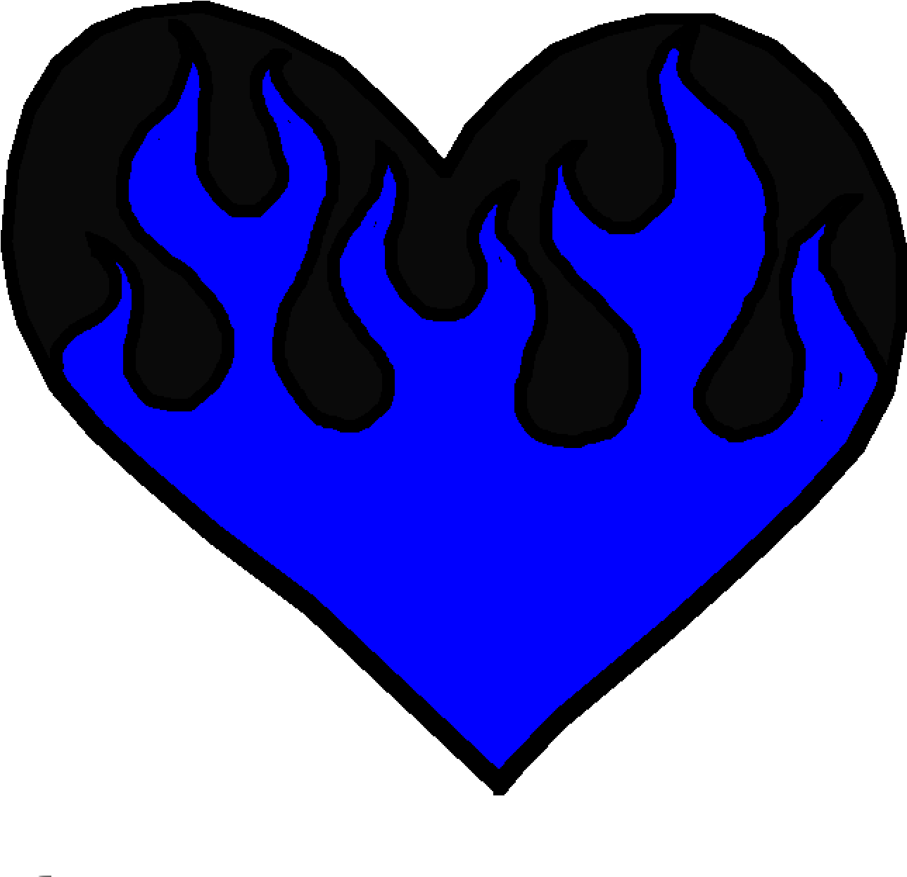 Flaming Heart - Heart (1340x1340), Png Download