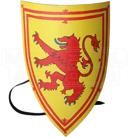 Yellow And Red Wolf Heater Shield - Средневековье Щиты (550x550), Png Download