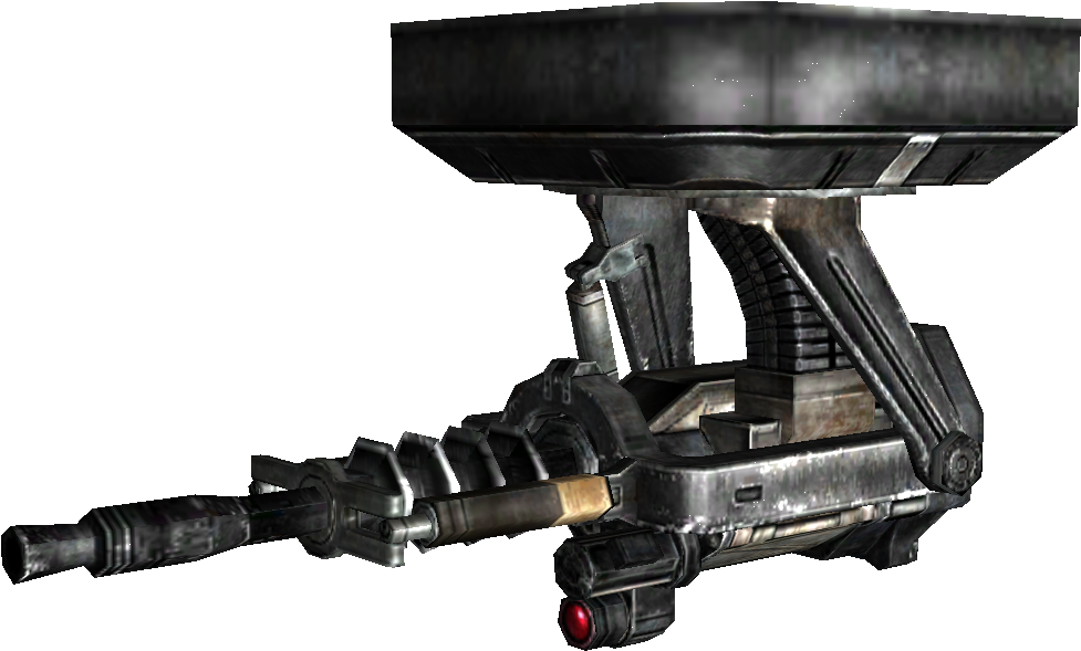 Fo3 Ceiling Turret - Fallout 3 Turret (1077x760), Png Download