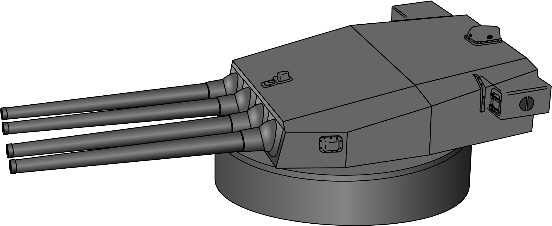 File - Turret Richelieu - Svg - Turret (1953x894), Png Download