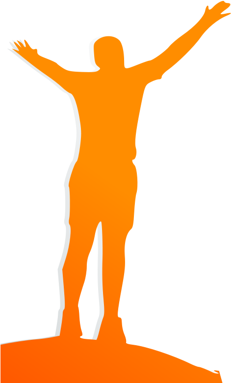 Celebrating Orange Man Free Vector - Person Celebrating Vector Png (471x800), Png Download