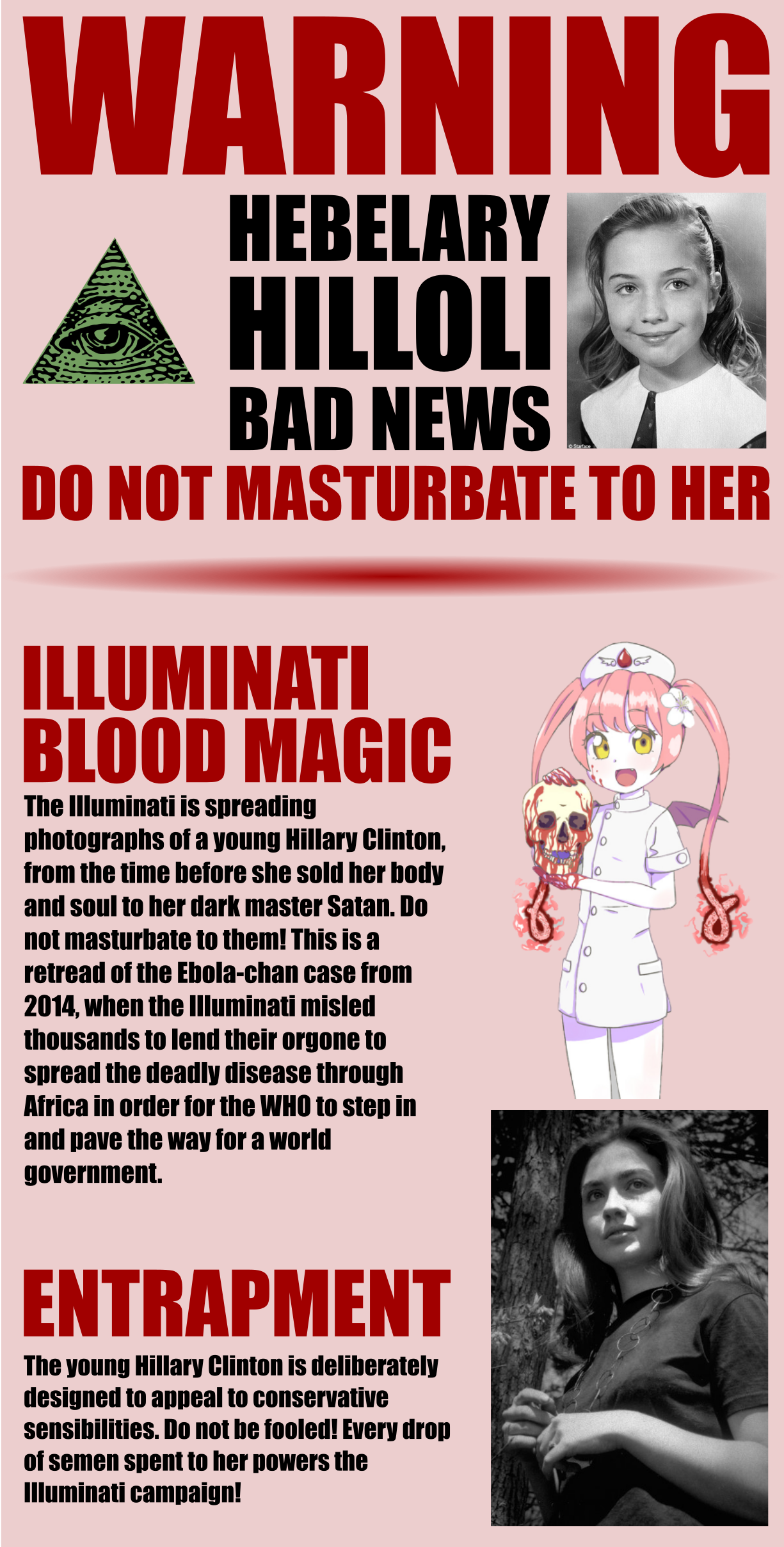 Hebelary Hilloli Bad Newska Do Not Masturbate To Her - Hilloli Clinton (1225x2417), Png Download