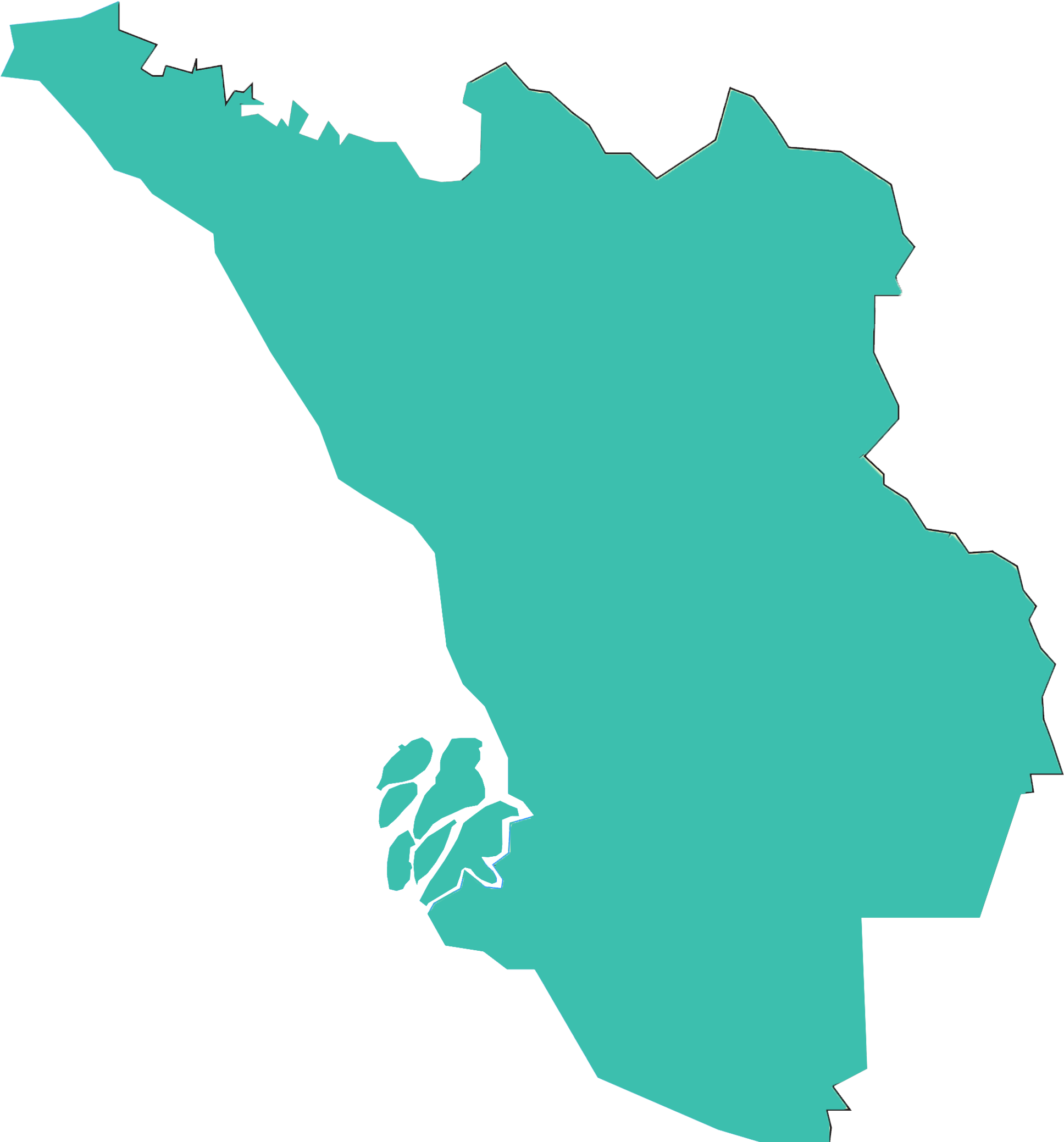 Jajahan Selangor Merangkumi Seluruh Kawasan Selangor, - Selangor Map Png (2000x2147), Png Download