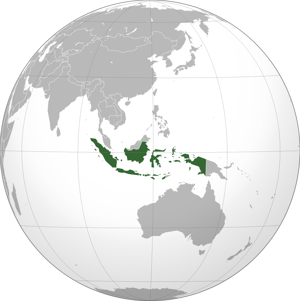 Map Locator World History Geography - Indonesia On The Globe (1000x1002), Png Download