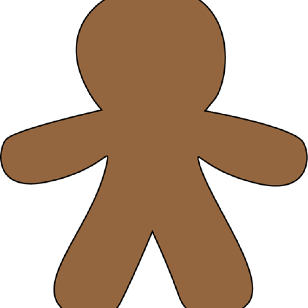 Clipart Gingerbread Man - Plain Brown Gingerbread Man Clipart (1024x1024), Png Download