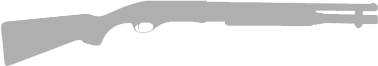 Traditional Pump Action And Semi Automatic Tactical - White Shotgun Transparent (767x212), Png Download