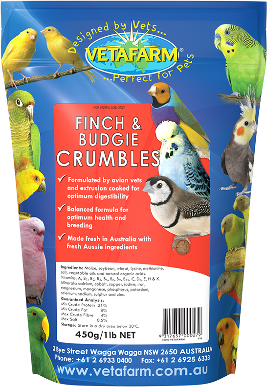 Vetafarm Finch And Budgie Crumble (600x800), Png Download