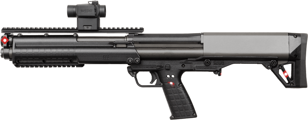 Kel Tec Ksg 12ga Shotgun - Kel Tec Ksg Shotgun (1170x504), Png Download