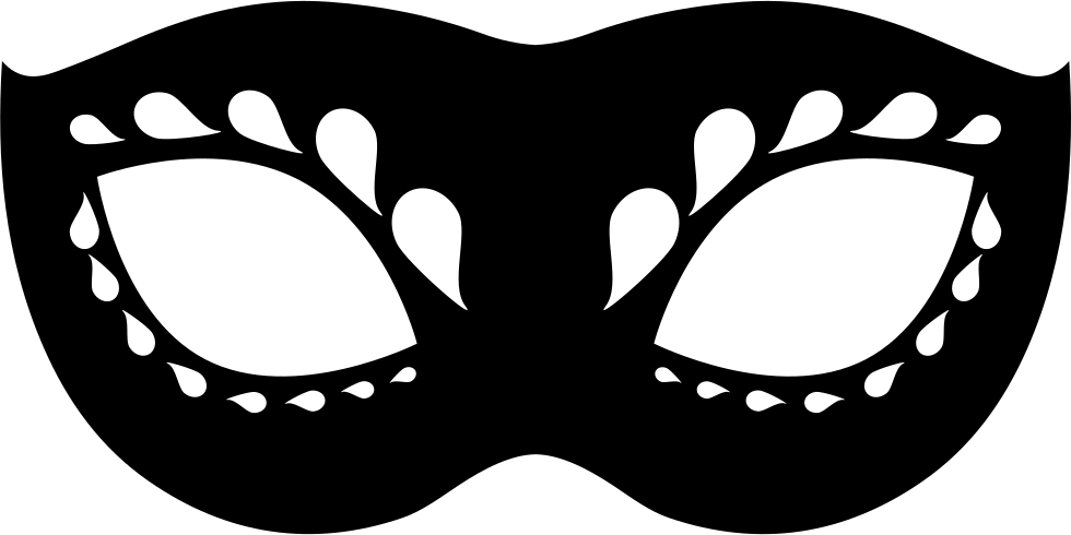 Carnival Mask To Frame Eyes Comments - Mascara Negra Carnaval Png (980x490), Png Download