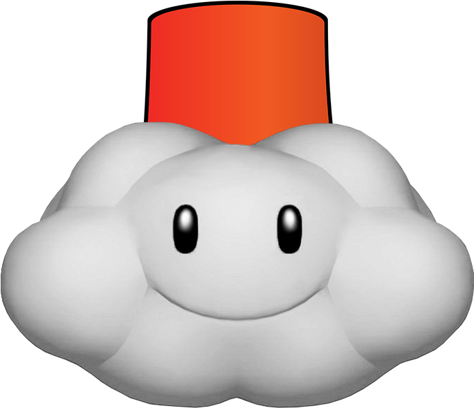 Snow Cloud - Mario Kart (681x657), Png Download