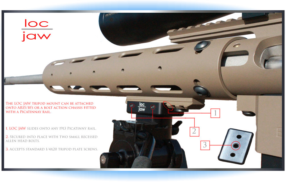 Aristotle Engineering Loc Jaw Technology - Vortex Optics Picatinny Rail Tripod (920x588), Png Download