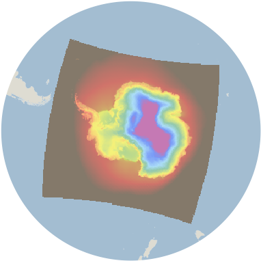Racmo Average 2m Temperature The Cryosphere, - Circle (393x393), Png Download