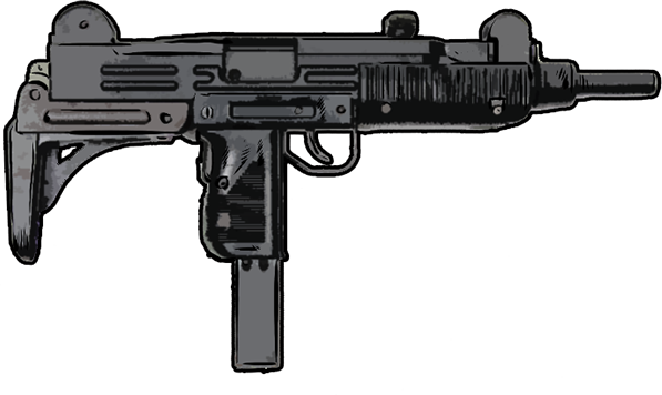 Uzi 9mm Submachine Gun (597x356), Png Download