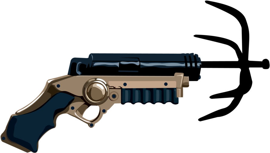 Grappling Hook - Grappling Gun (900x515), Png Download