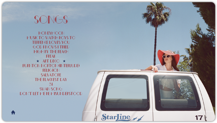 Lana Del Rey Honeymoon Itunes Lp Download - Lana Del Rey Honeymoon Vinyl Back (800x450), Png Download