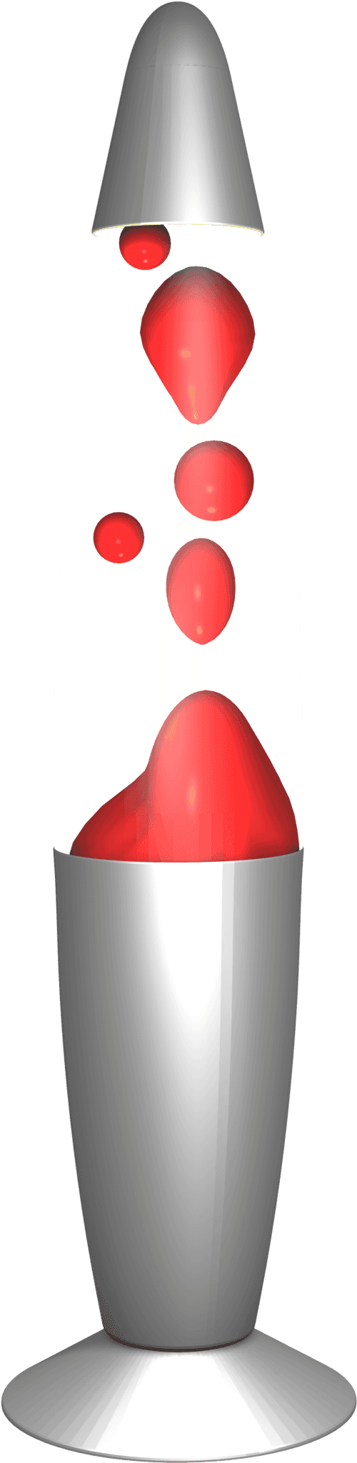 Lava Lamp, Red - Lava-lampe Blau (640x2246), Png Download