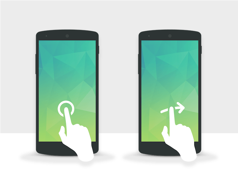 Mobile Gestures Ux Design Tap Gesture Swipe Gesture - Mobile Ui Swipe (810x625), Png Download