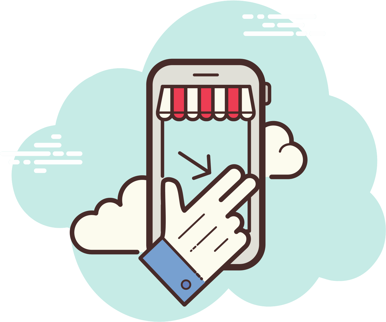 Mobile Shop Swipe Icon - Icon (1600x1600), Png Download