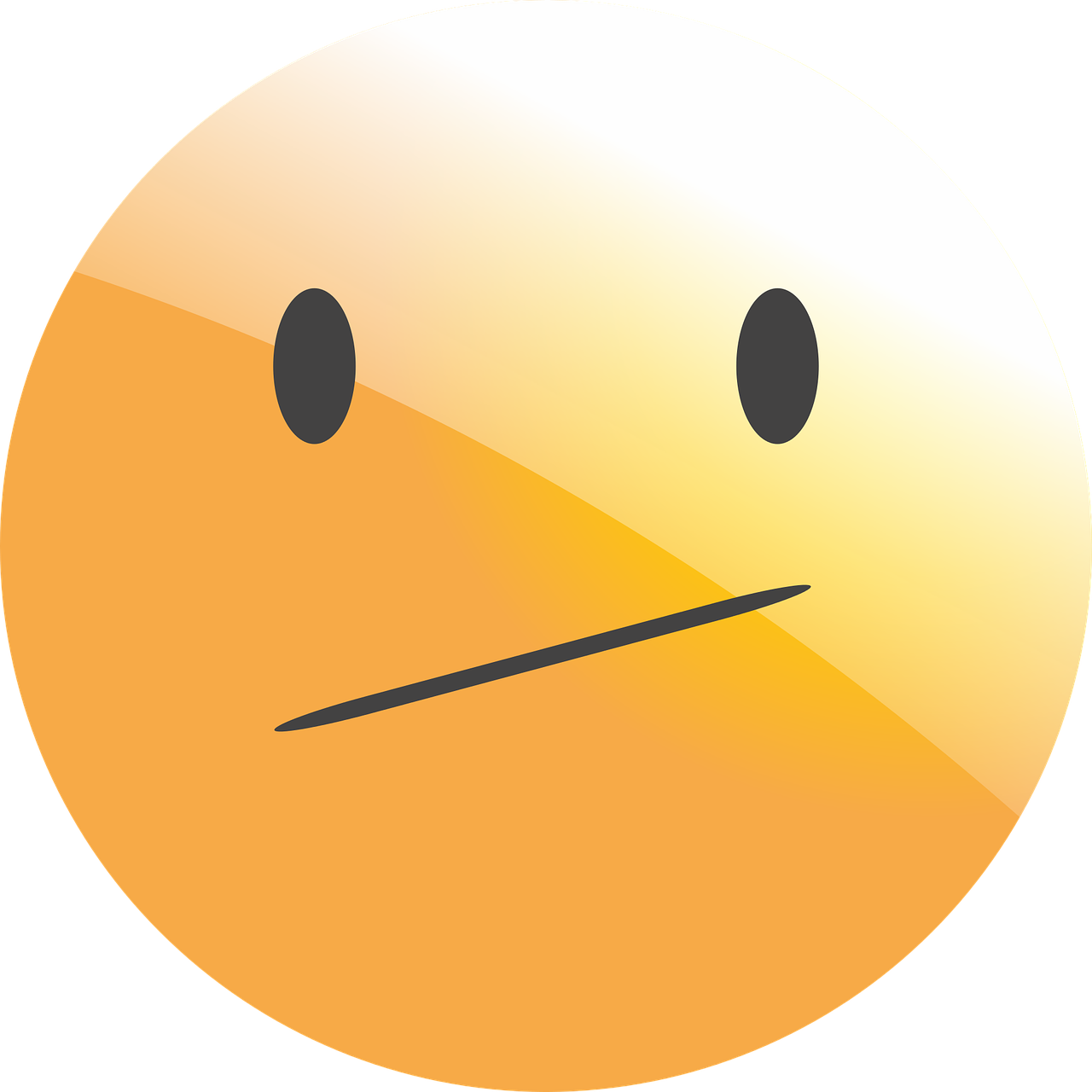 Bored Emoticon Meh - Mood Off Emoji (720x720), Png Download