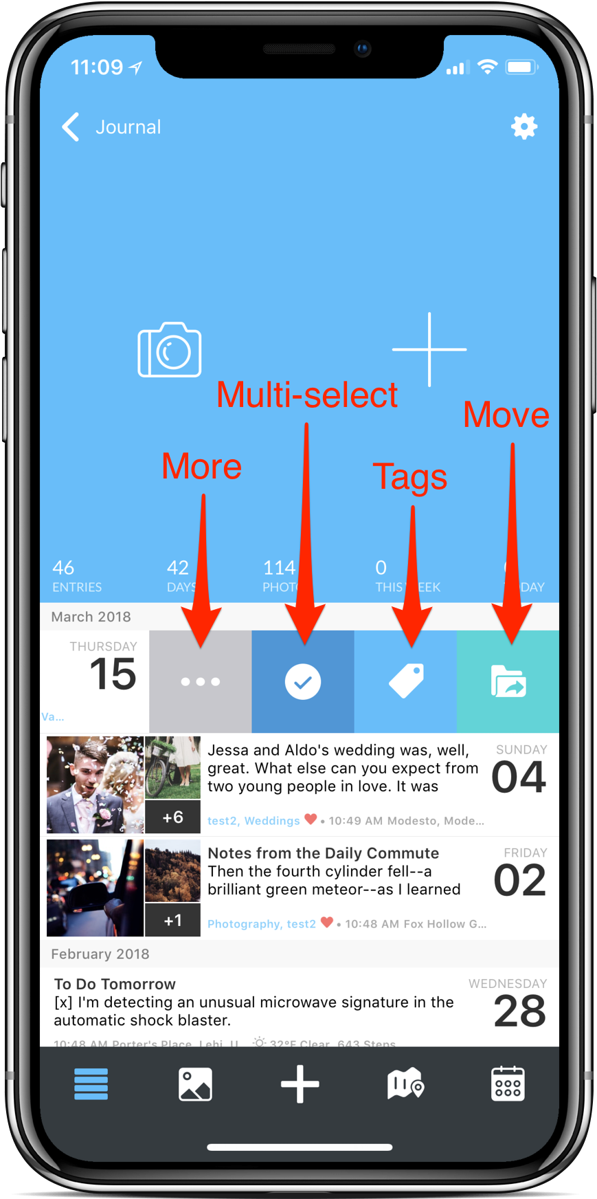 More [•••] Shows The Options To Edit The Entry, Mark - Iphone (2000x2000), Png Download
