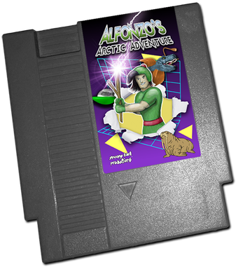 Check Out Tomas's New Nes Game Alfonzo's Arctic Adventure - Arctic Adventure: Penguin & Seal (337x381), Png Download