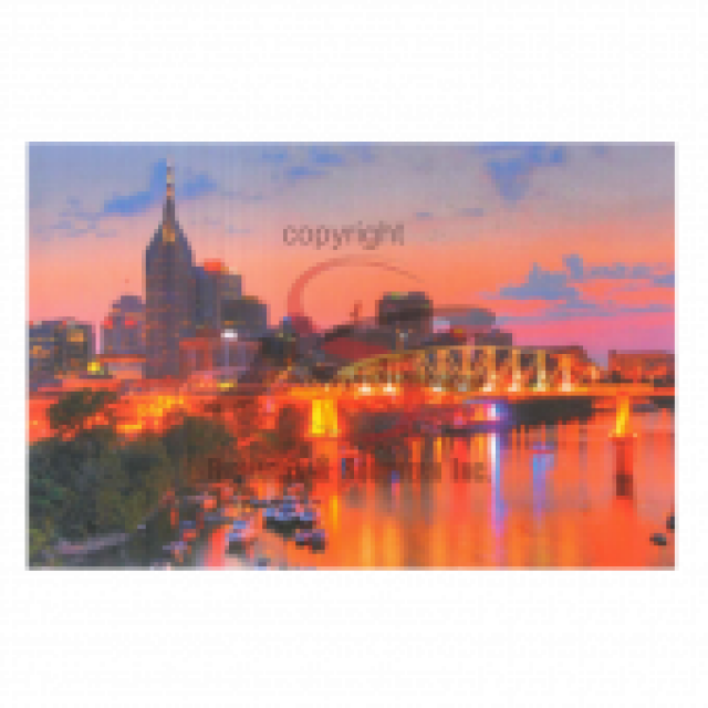 Nashville Postcard Pack- Night Riverfront Celebration - Nashville (640x640), Png Download