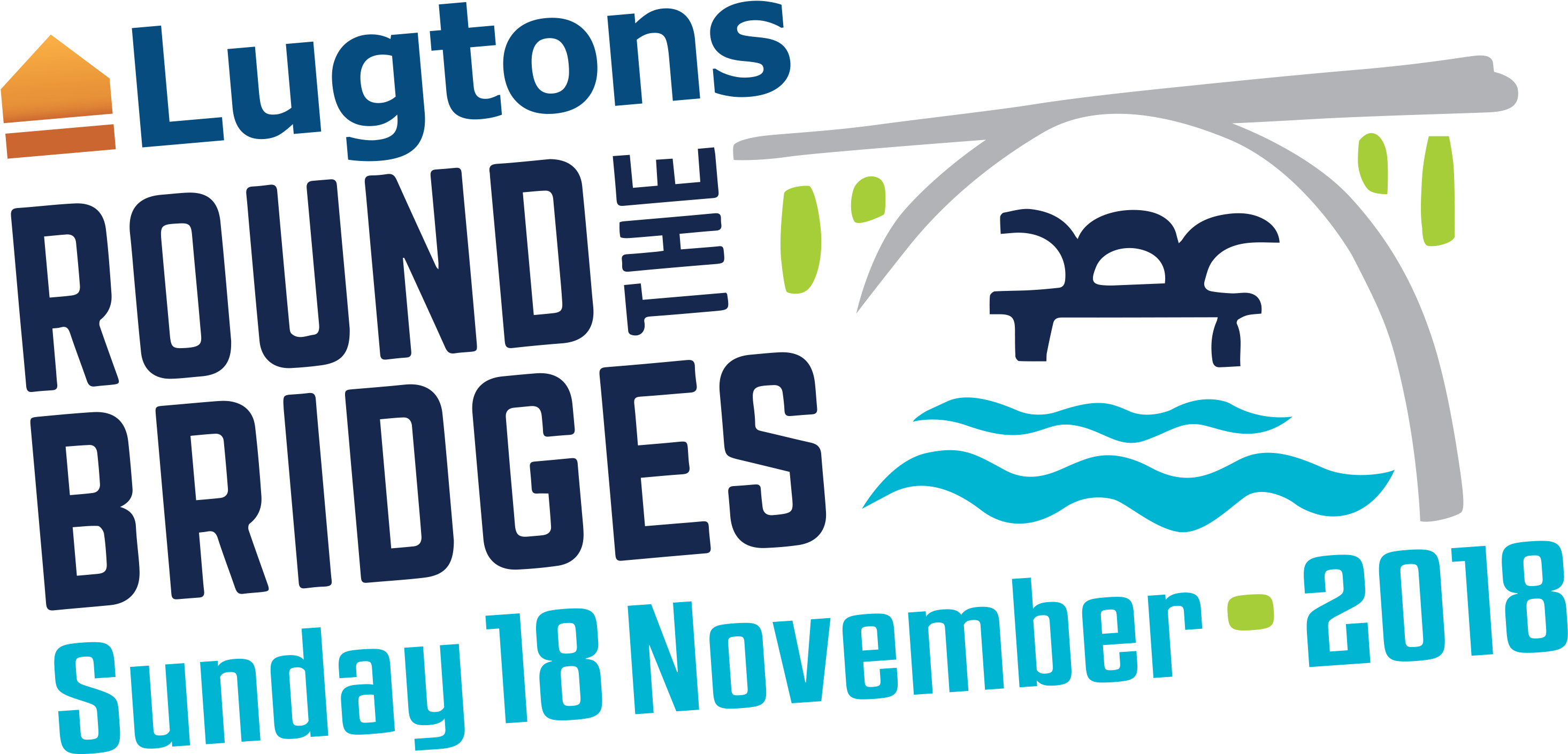 Round The Bridges Logo 2018 (2984x1504), Png Download