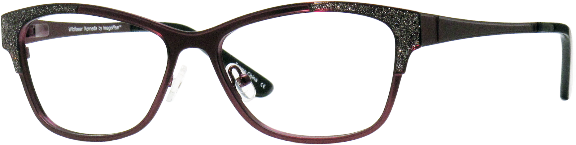 Wildflower Kennedia Eyeglasses-burgundy Gleam - Glasses (1920x552), Png Download