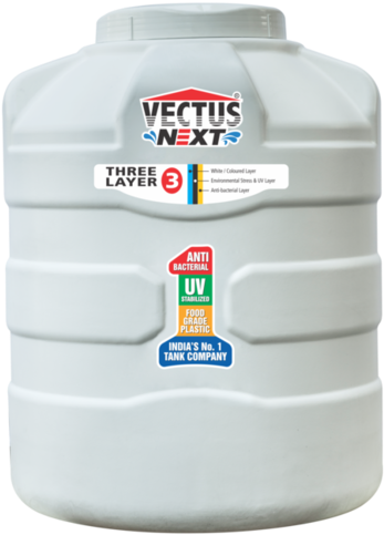 Vectus Next 3 Layer Water Tank - Vectus Pipes & Tanks (386x500), Png Download