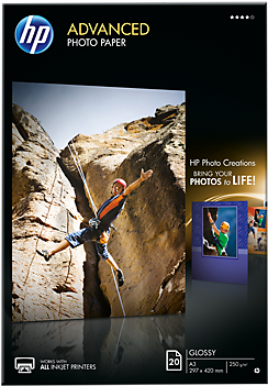 Hp Advanced Glossy Photo Paper-20 Sht/a3/297 X 420 - Hp Advanced Photo Paper Photo Paper - 20 Sheet(s) (474x356), Png Download