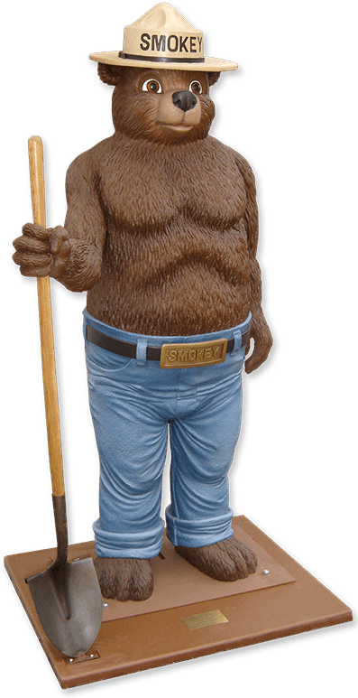 3d Smokey Bear - Smokey The Bear Statue For Sale (397x773), Png Download