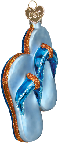 Old World Christmas Flip Flops Ornament (516x516), Png Download