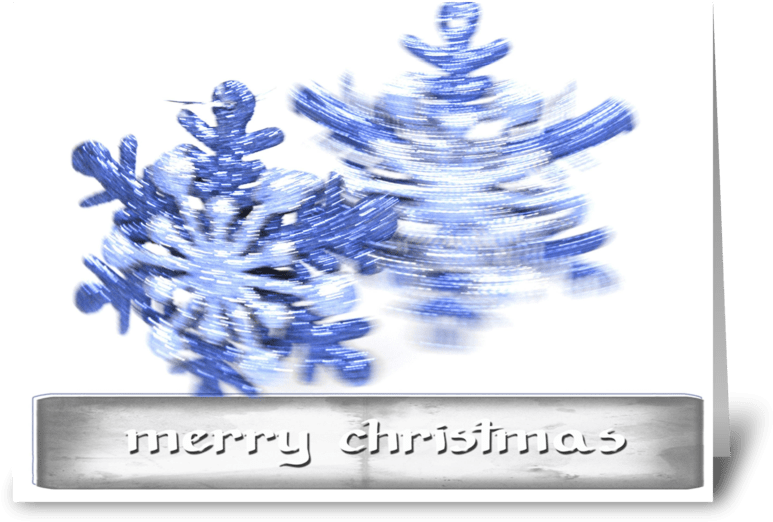 Merry Christmas With Blue Ornament Greeting Card - Christmas Decoration (848x698), Png Download