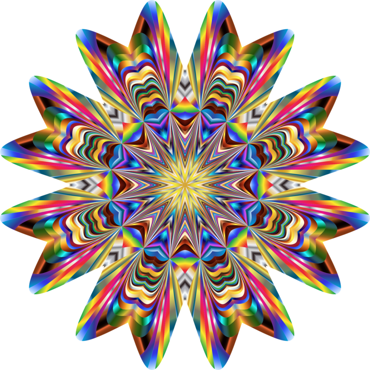 Kaleidoscope Ornament Blue Motif Color - Ρολογια Τοιχου Με Στρασ (750x750), Png Download