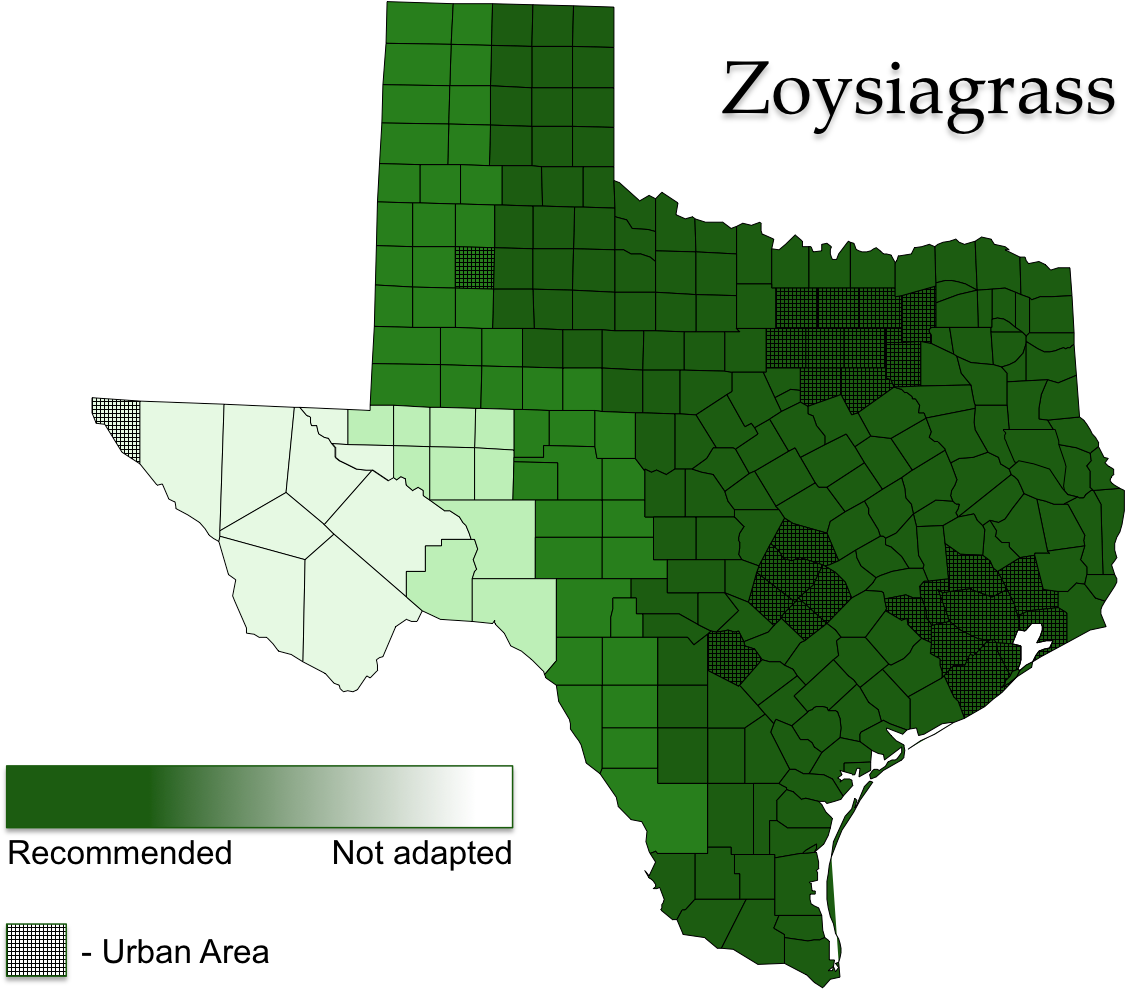 Zoysiagrass Areas Of Adaptation - Capital Of Texas On Map (1193x993), Png Download