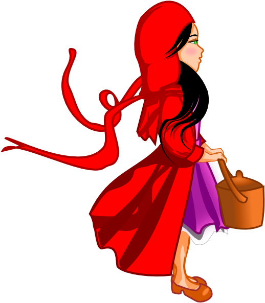 Red Hat Girl 555px - Clip Art Little Red Riding Hood Clipart (555x612), Png Download