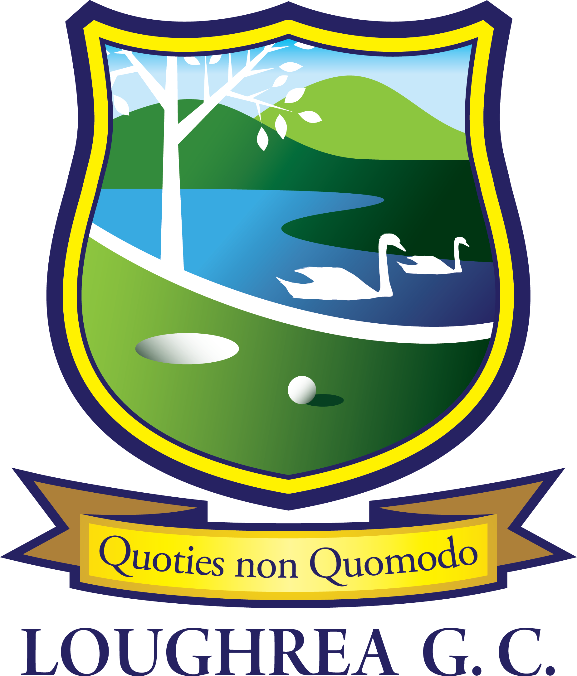 Loughrea Logo Crest Gc Cmyk Loughrea1 - Loughrea Golf Club (1849x2168), Png Download