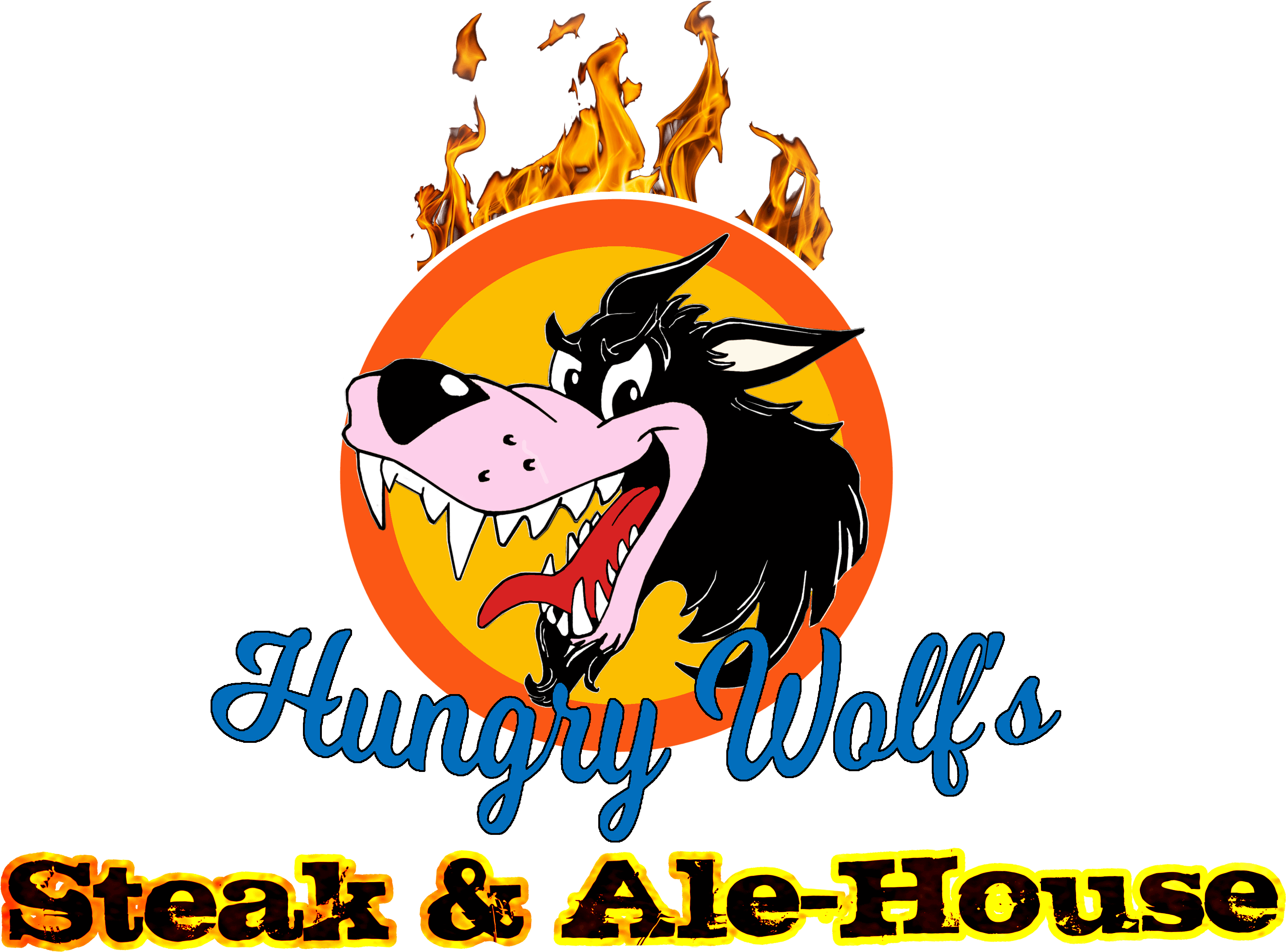 Food And Fun For All - Cartoon Wolf Patch Small And Large Set | Wolf Patches (4000x2950), Png Download