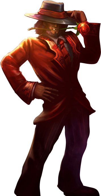 Tango Twisted Fate Splashart Png Image - Twisted Fate Tango (668x730), Png Download