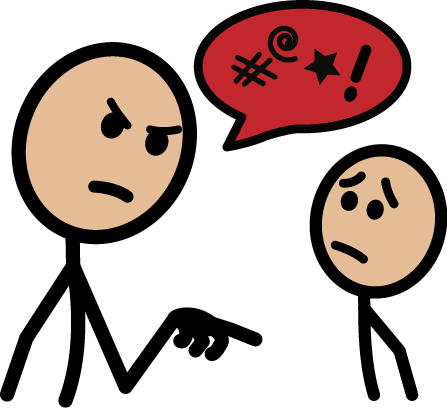 Abused - Bullying Verbal (447x408), Png Download
