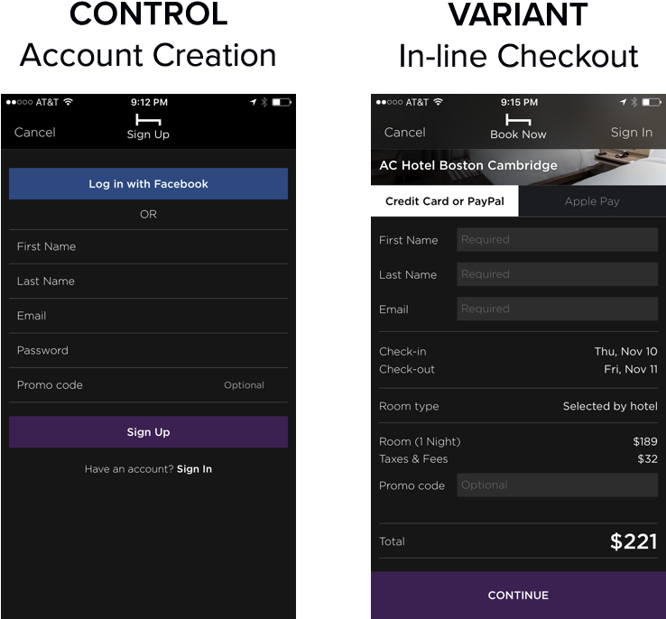 Hoteltonight Accountcreationremoval Abtest - Hoteltonight App Booking Confirmation (737x700), Png Download