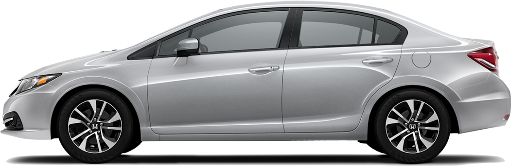 2015 Honda Civic - Silver 2008 Hyundai Elantra (1800x500), Png Download
