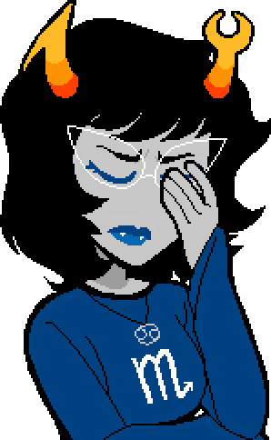 Aranea Is Disappoint - Homestuck Karkat Gif Icons (298x484), Png Download